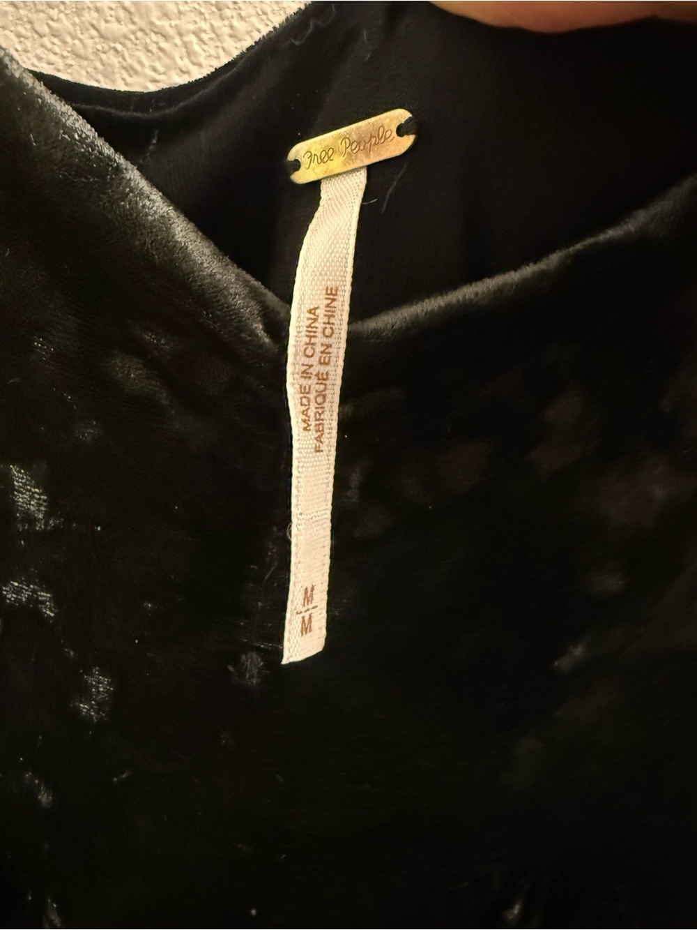 Free People Black Velvet Embroidered Mini Dress - Picture 5 of 5